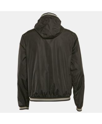 Men's Black Nylon Hooded Zip-Up Jean-Claude Jacket
