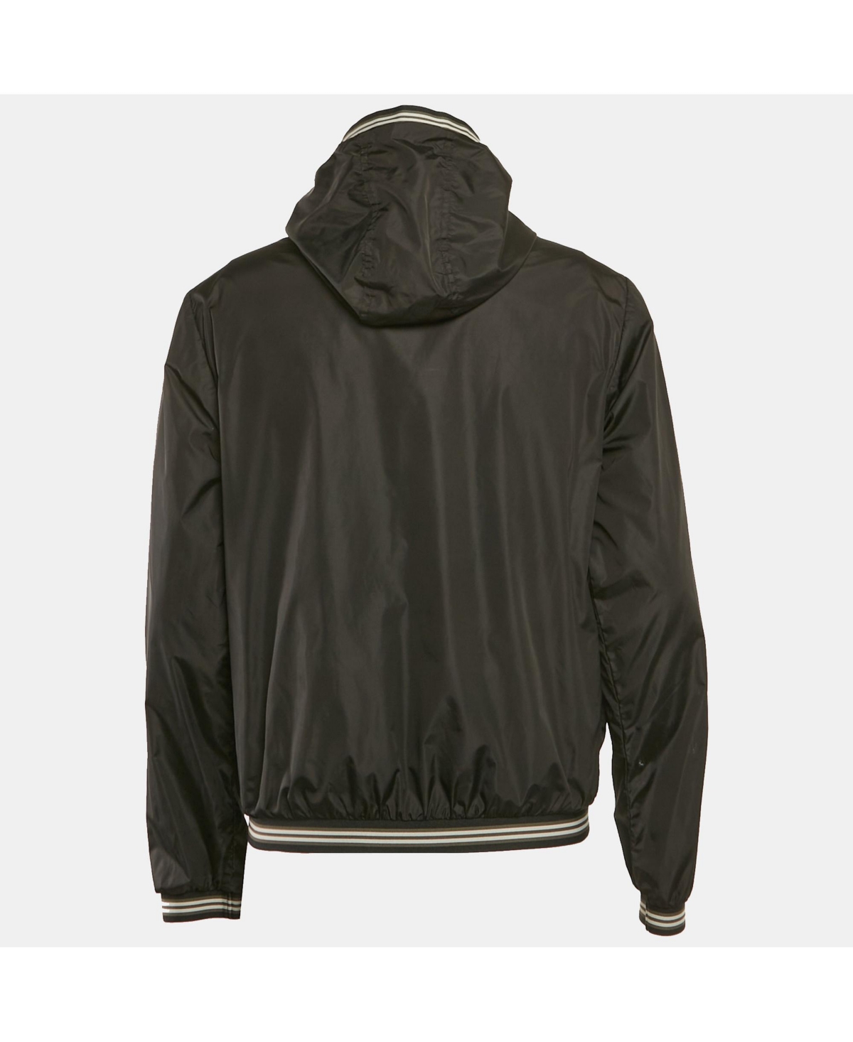 Pre-Owned Moncler Men's Black Nylon Hooded Zip-Up Jean-Claude Jacket