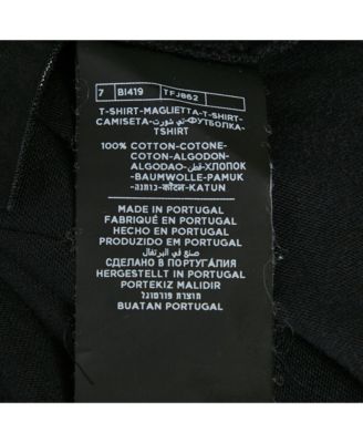 Men's Black Cotton Knit Front Pocket Crew Neck T-Shirt