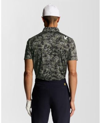 Men's Golf Digital Floral Polo Shirt