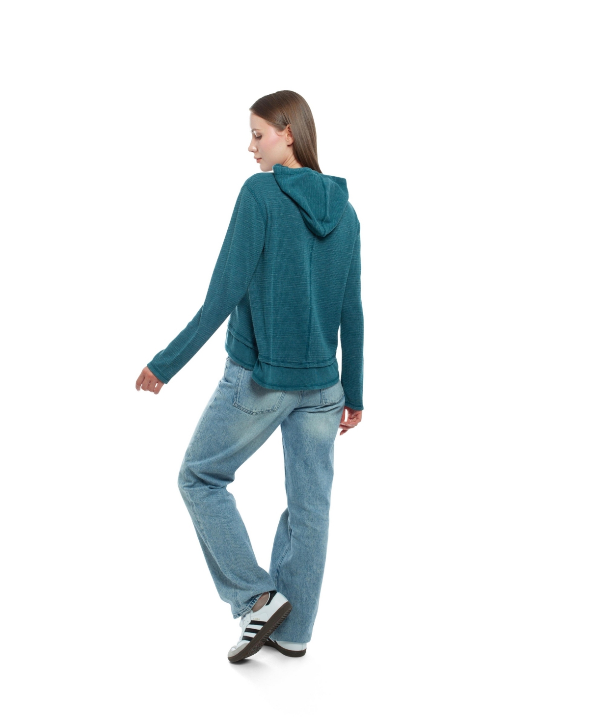 Wilt Clothing Women's Long Sleeve Double Peplum Hoodie