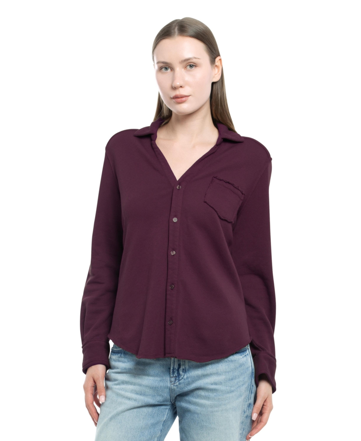 Wilt Clothing Women's Button Front Sweatshirt