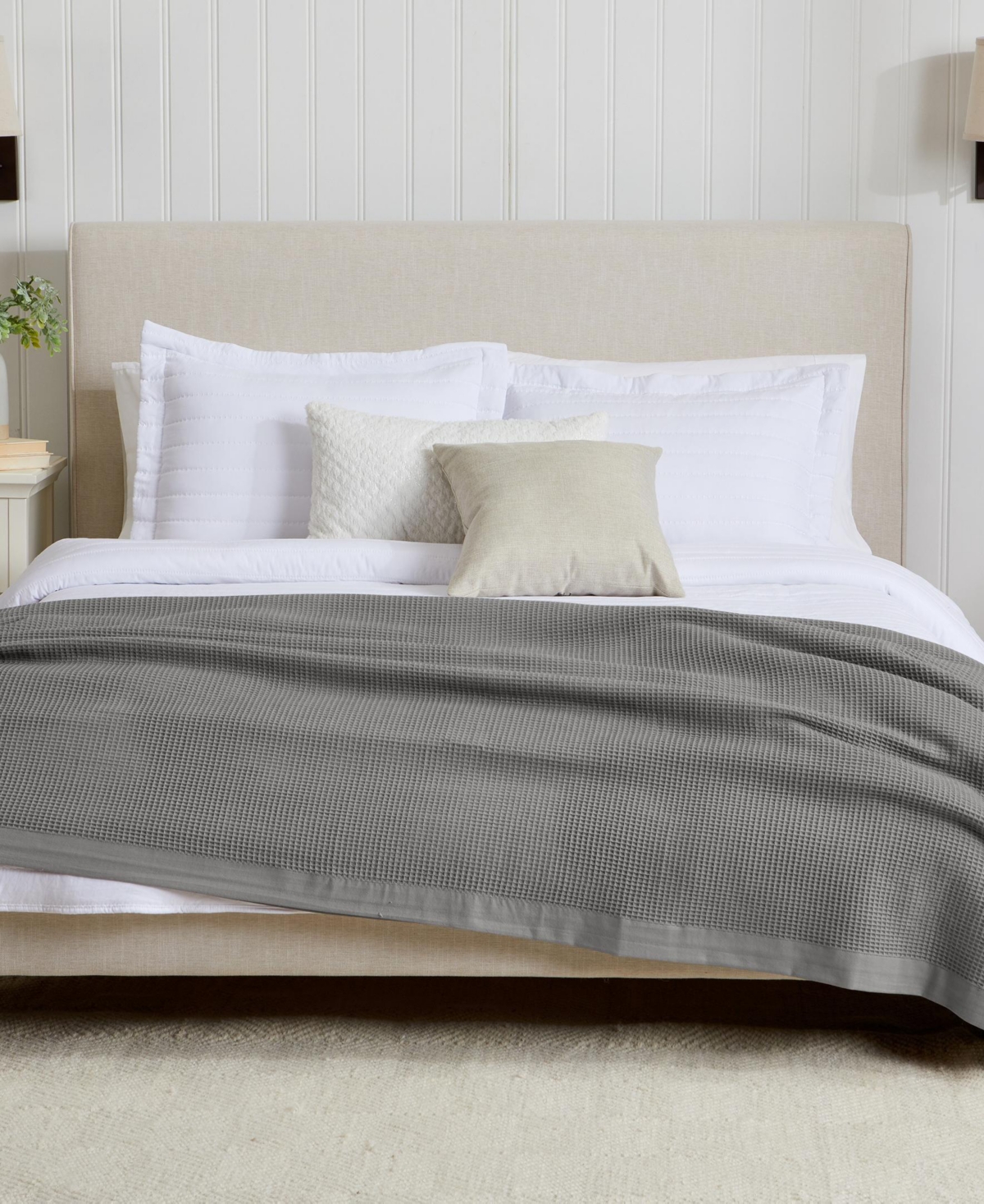 Linery & Co. Lightweight Waffle Weave Summer Bedding Cotton Throw Blanket