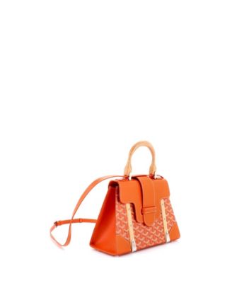 PM Saigon Top Handle Bag Coated Canvas with Leather