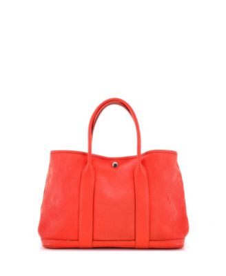 36 Garden Party Tote Toile and Leather