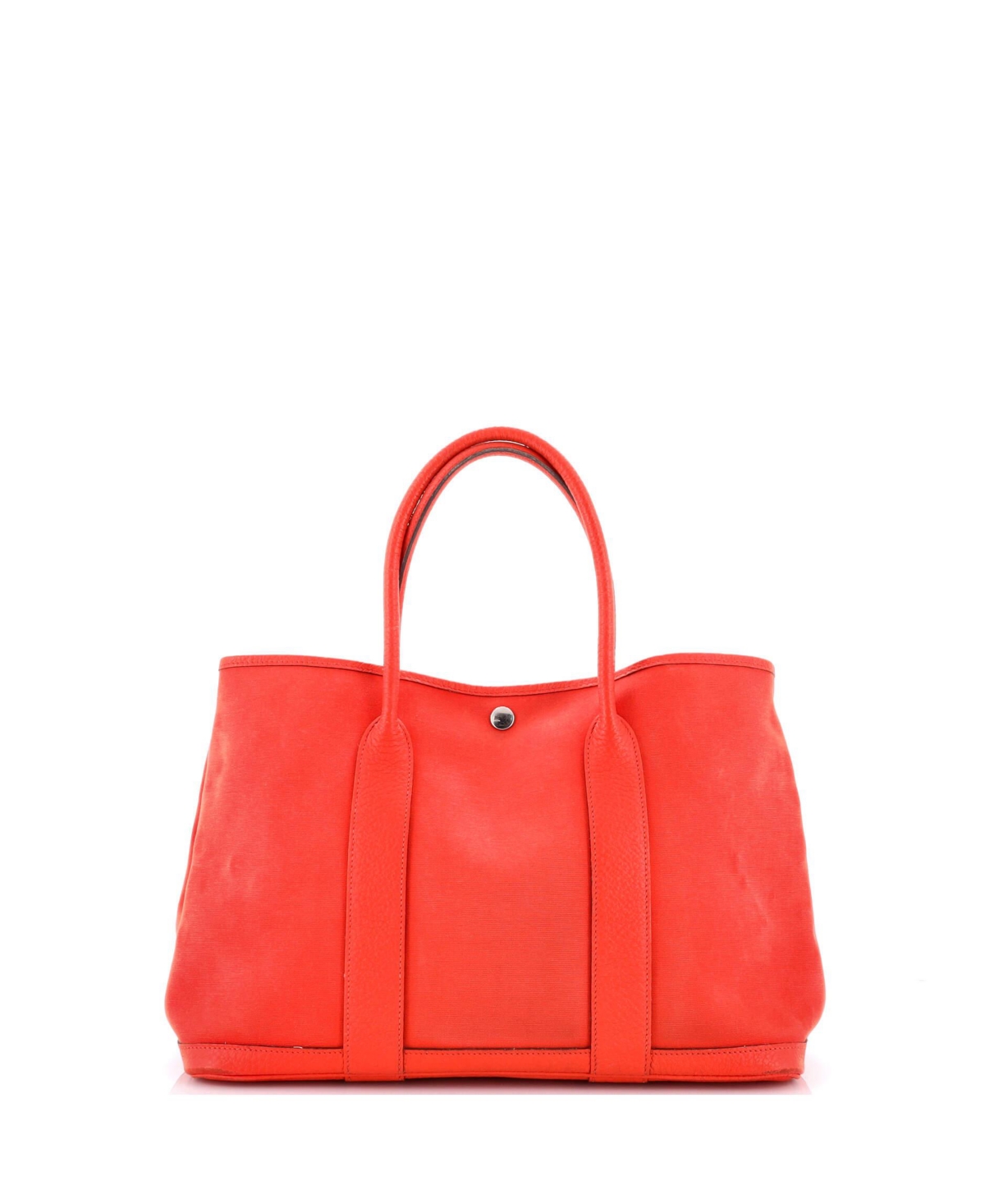 Pre-Owned HERMES 36 Garden Party Tote Toile and Leather