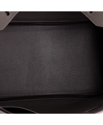 Pre-Owned HERMES Birkin 30 Handbag Grey Togo with Palladium Hardware