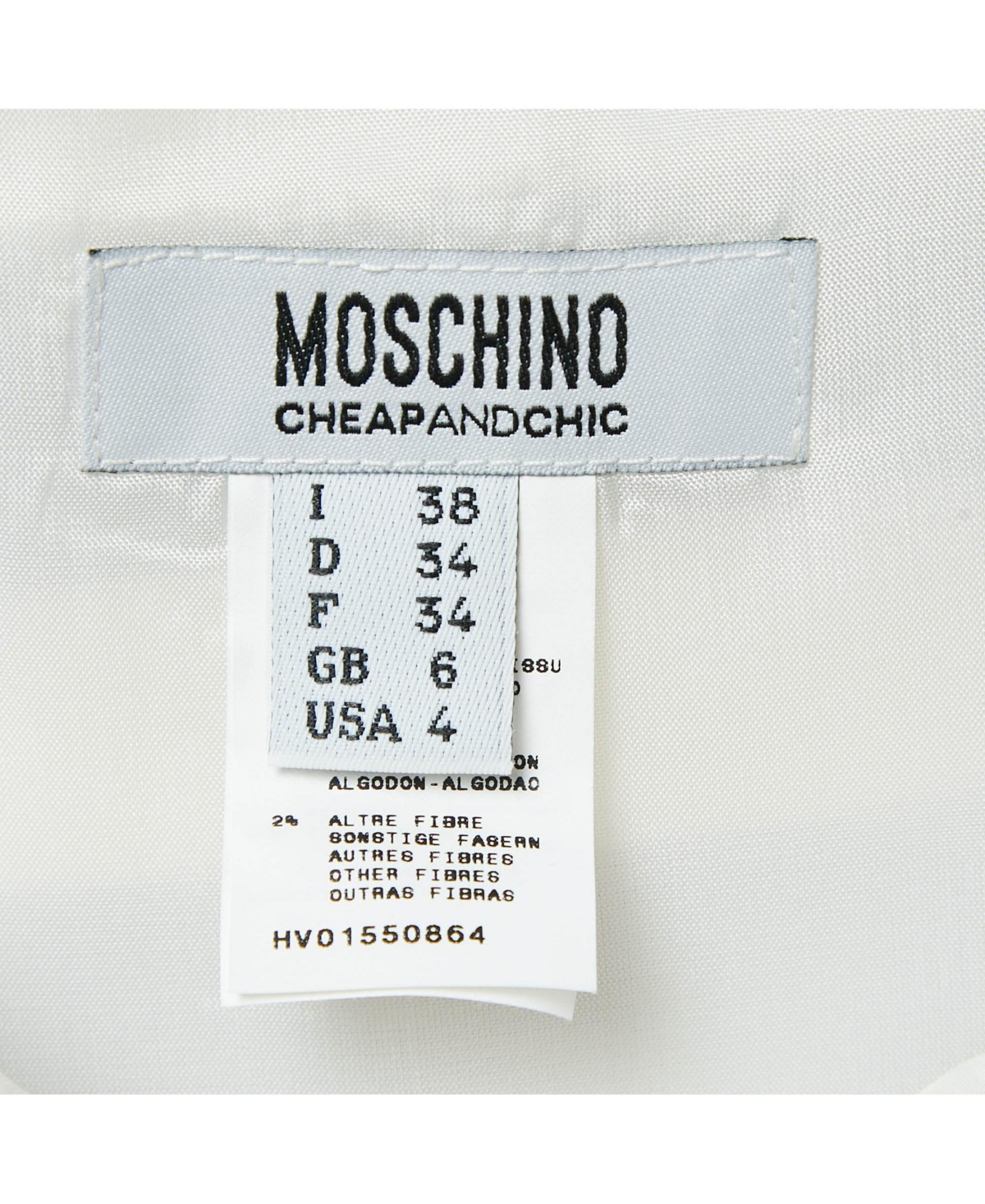 Pre-Owned Moschino Women's Cheap And Chic White/navy Blue Stripe Cotton Mini Skirt