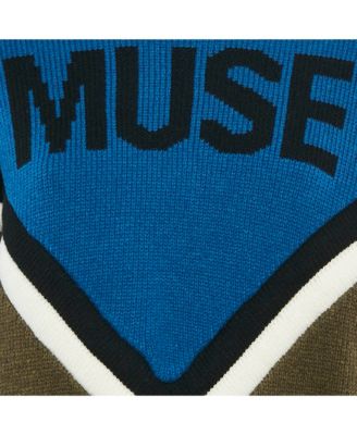 Women's Blue/green Muse Intarsia Rib Knit Sweater