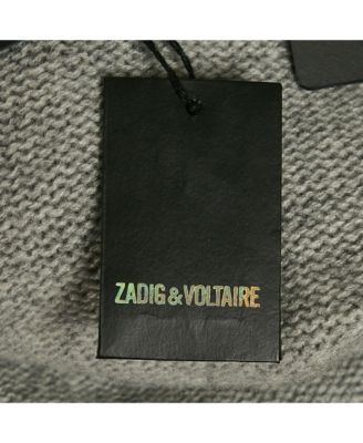 Women's Deluxe Grey Cashmere Fringed Open Front Paloma Cardigan