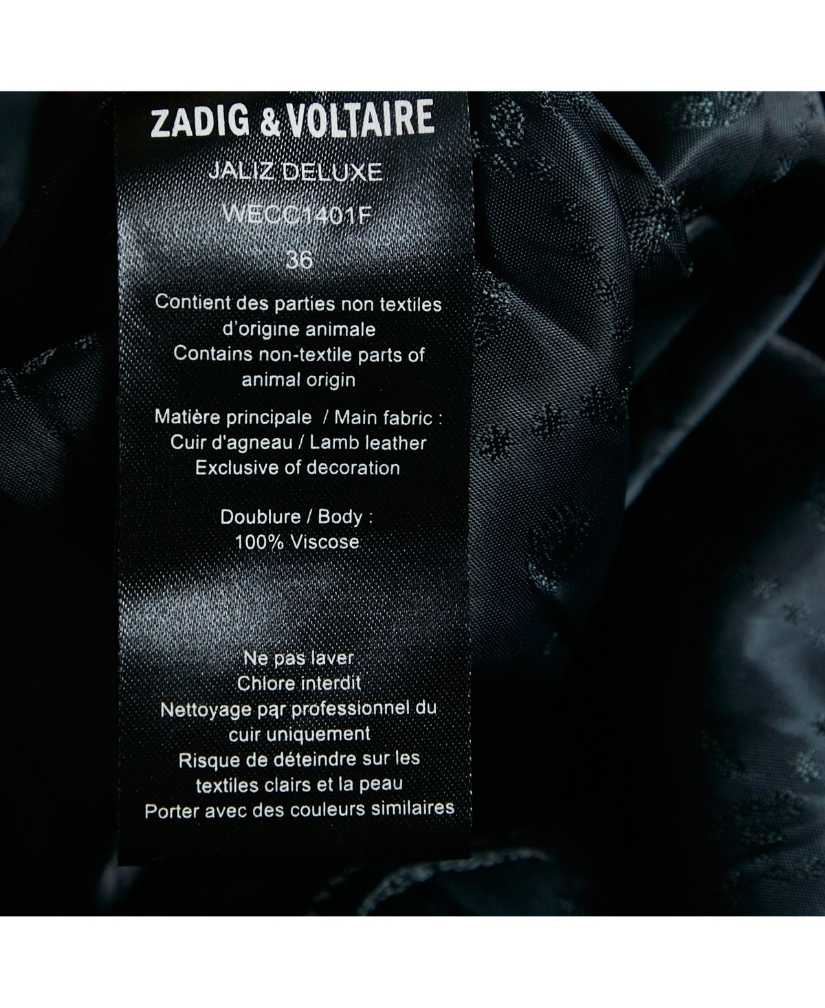 Pre-Owned Zadig & Voltaire Women's Black Leather Fringed Mini Skirt