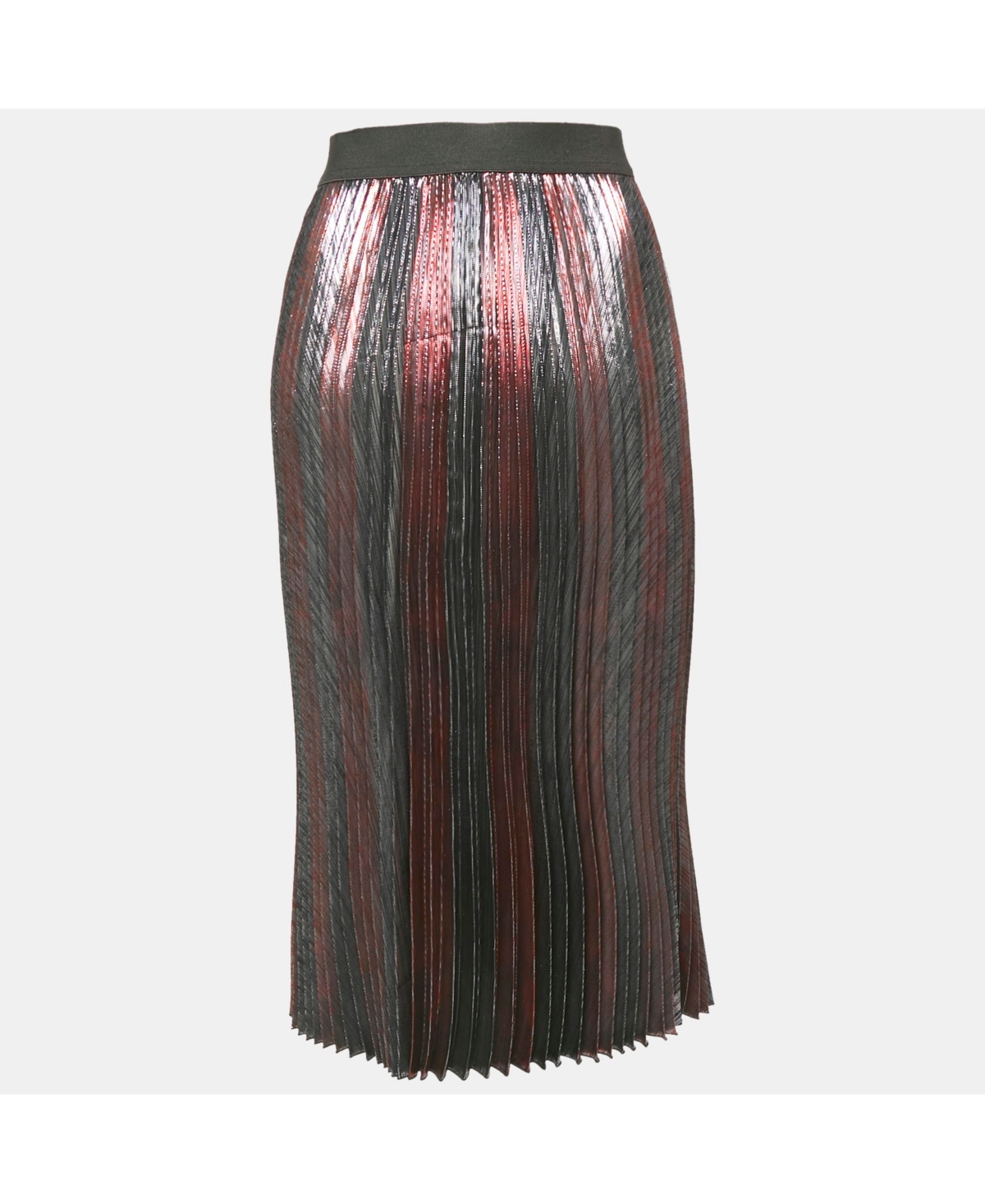 Pre-Owned Zadig & Voltaire Women's Metallic Lurex Plissé Midi Joyce Skirt
