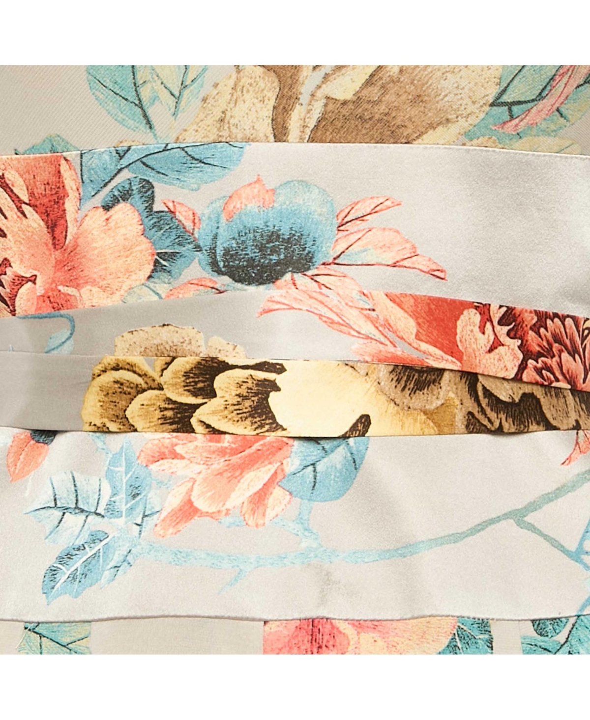 Pre-Owned Roberto Cavalli Women's Grey Floral Print Jersey Halter Neck Mini Dress