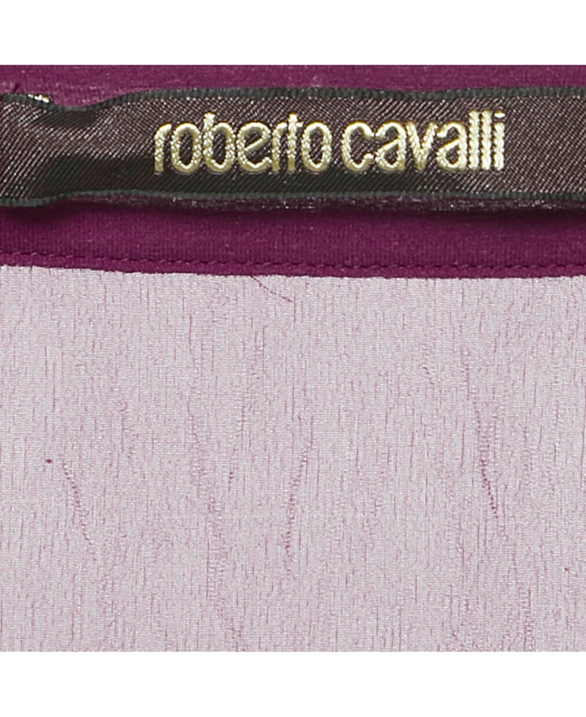 Pre-Owned Roberto Cavalli Women's Crinkled Silk Slim Fit Shirt