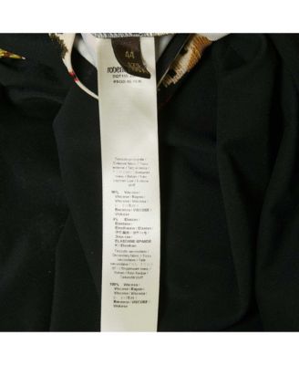 Women's Black Printed Jersey Short Dress