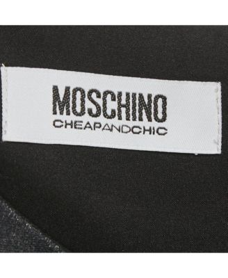 Women's Cheap And Chic Black Corset Print Crepe Mini Shift Dress