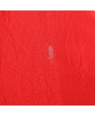 Women's Red Silk And Lace Trim Mini Dress