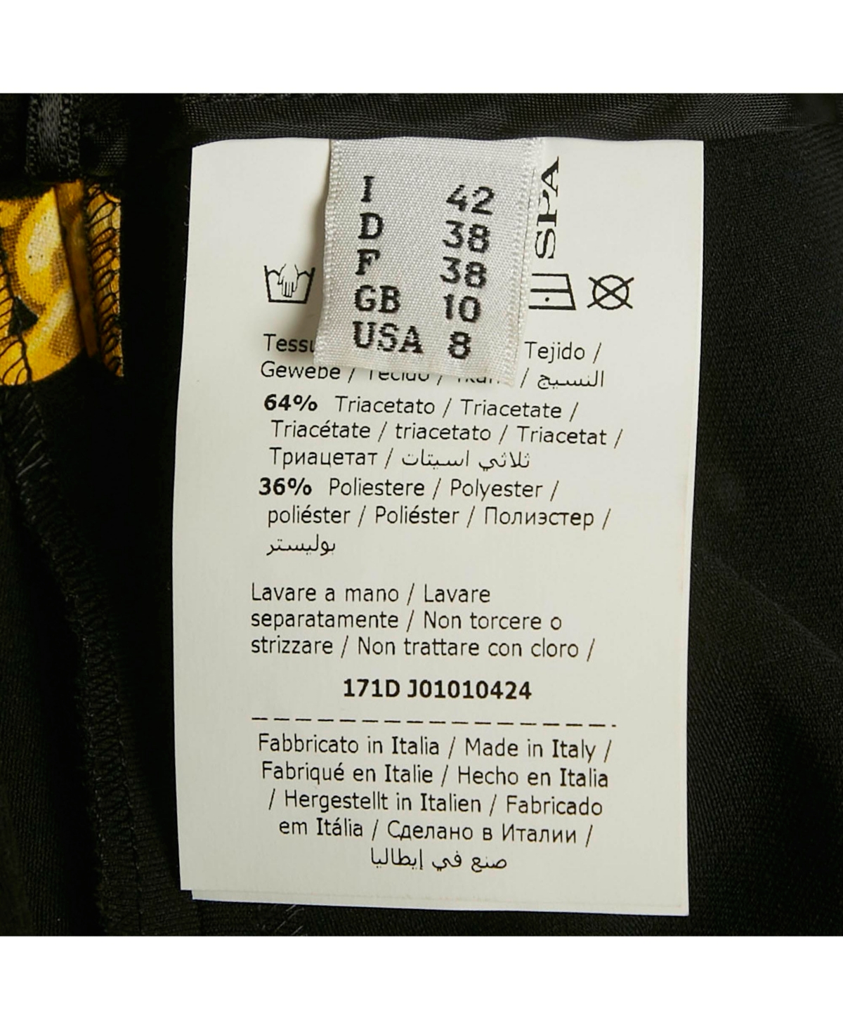 Pre-Owned Moschino Women's Couture Black Logo & Chain Print Crepe Mini Skirt