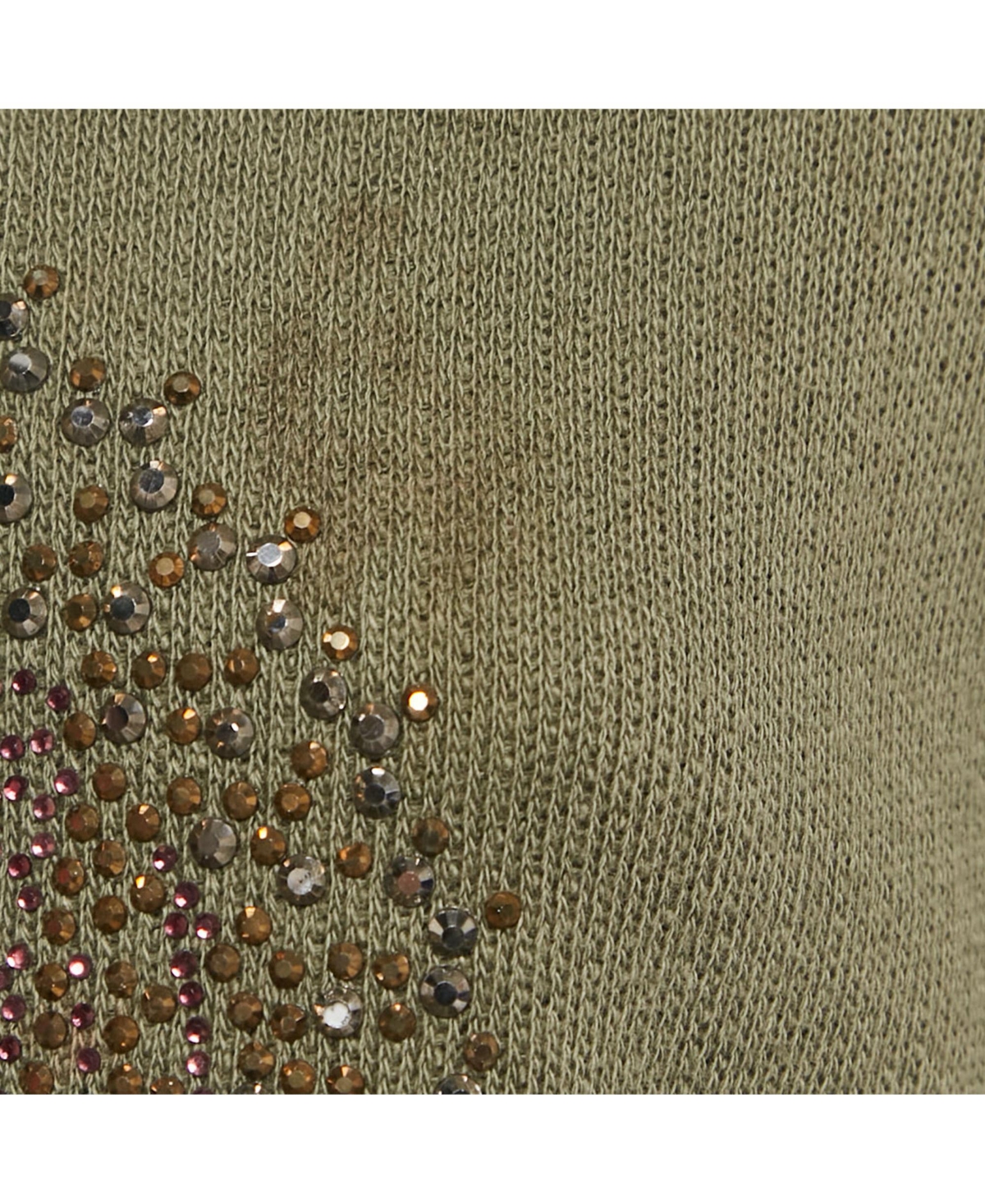 Pre-Owned Zadig & Voltaire Women's Sage Green Skull Embellished Cotton Anael Tunic Sweater