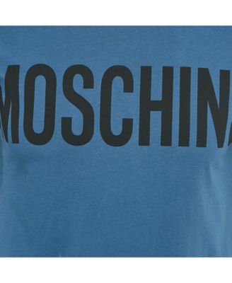 Men's Couture Blue Logo Print Cotton Crew Neck T-Shirt