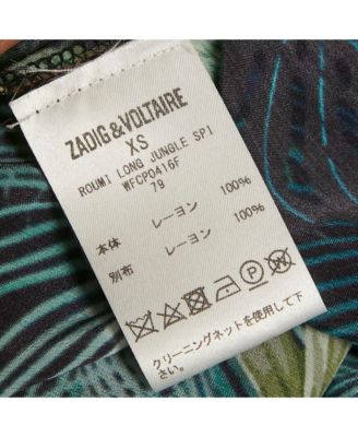 Women's Green Jungle Print Crepe Roumi Long Dress