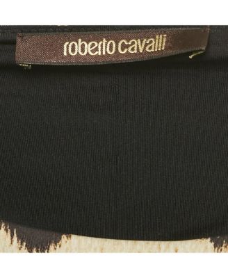 Women's Beige Animal Printed Jersey Cutout Back Detail Long Dress