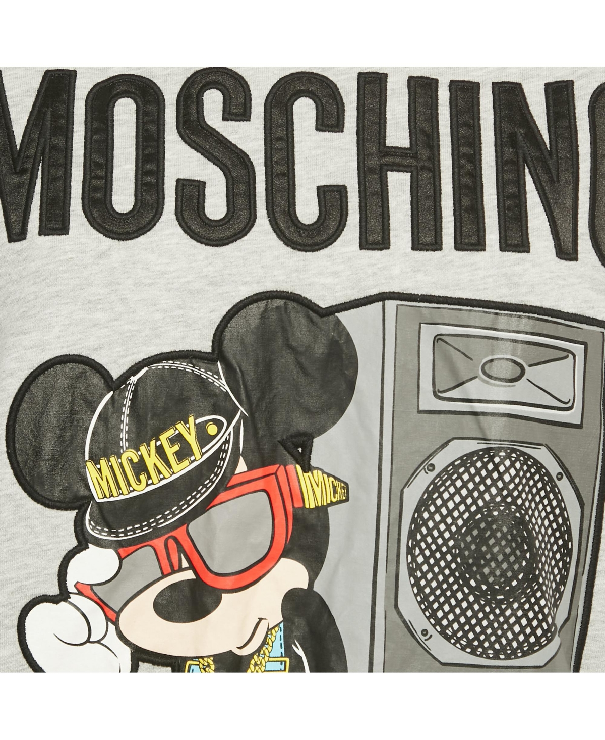 Pre-Owned Moschino Women's X H&m X Disney Grey Mickey Embroidered Cotton Sweatshirt