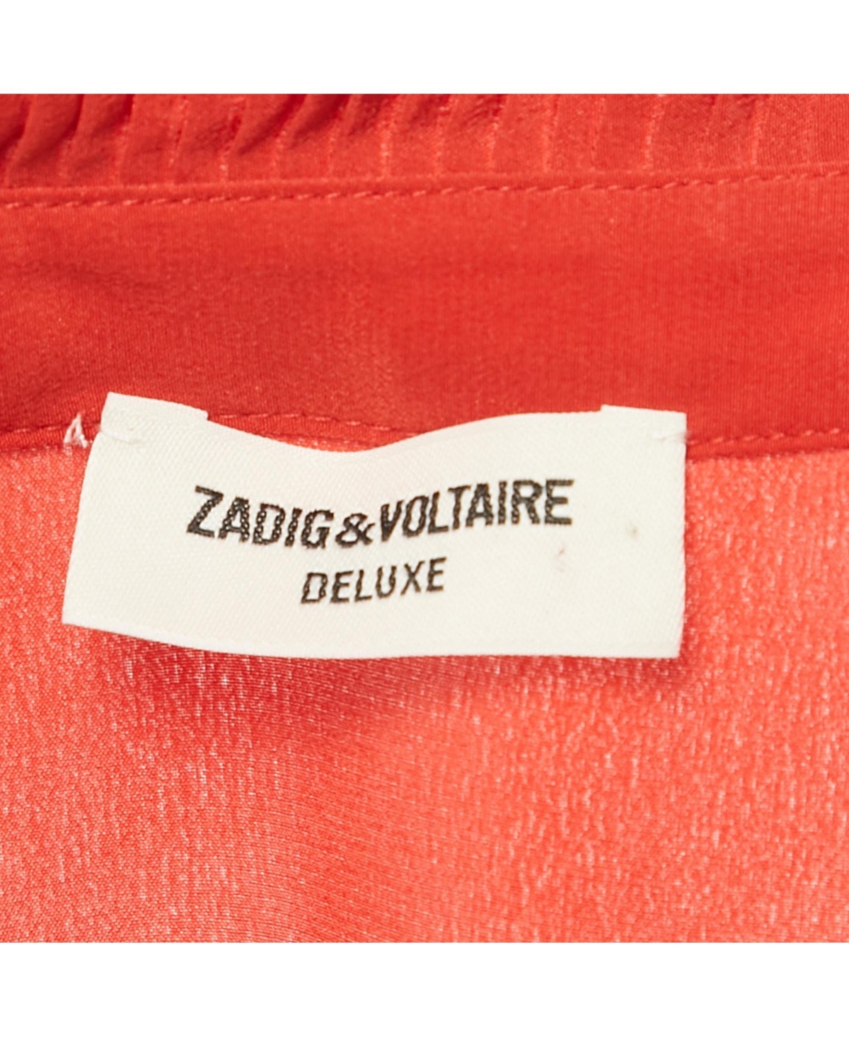 Pre-Owned Zadig & Voltaire Women's Red Silk Ruffled Taccora Shirt