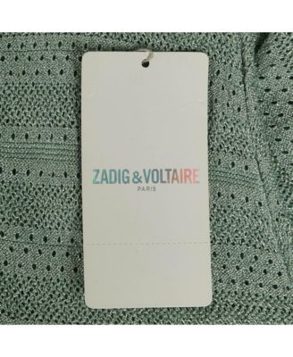 Women's Mint Green Lurex Knit Sweater