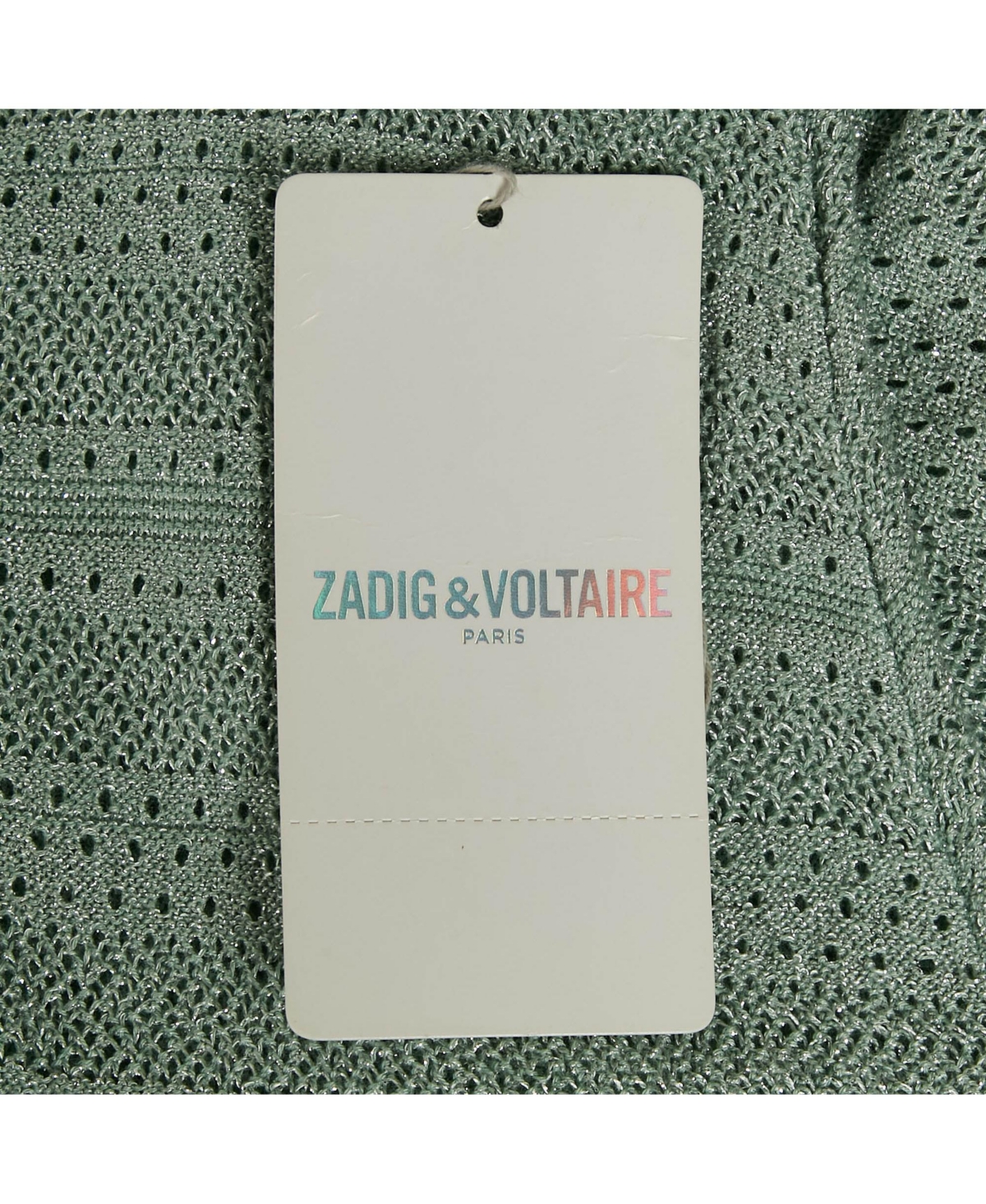 Pre-Owned Zadig & Voltaire Women's Mint Green Lurex Knit Sweater