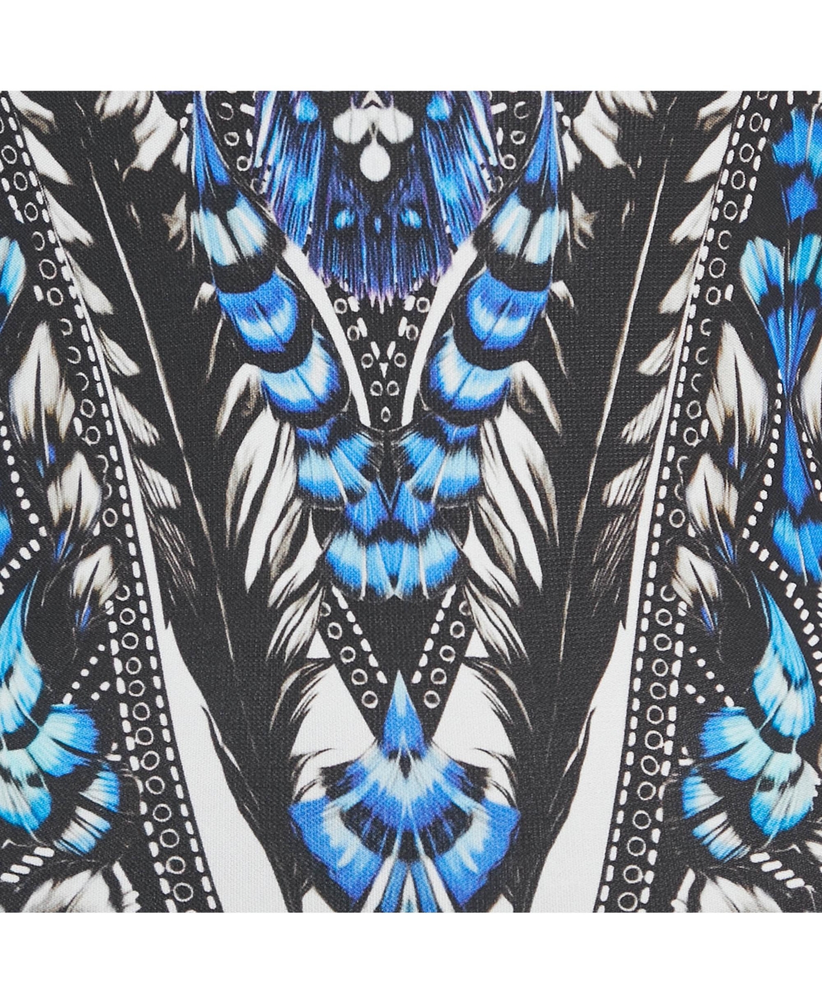 Pre-Owned Roberto Cavalli Women's Blue Printed Jersey Long Sleeve Dress