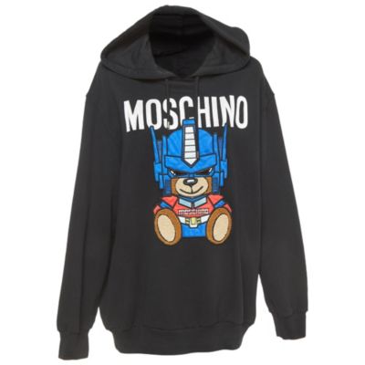 Women's Couture Black Transformer Teddy Cotton Hoodie