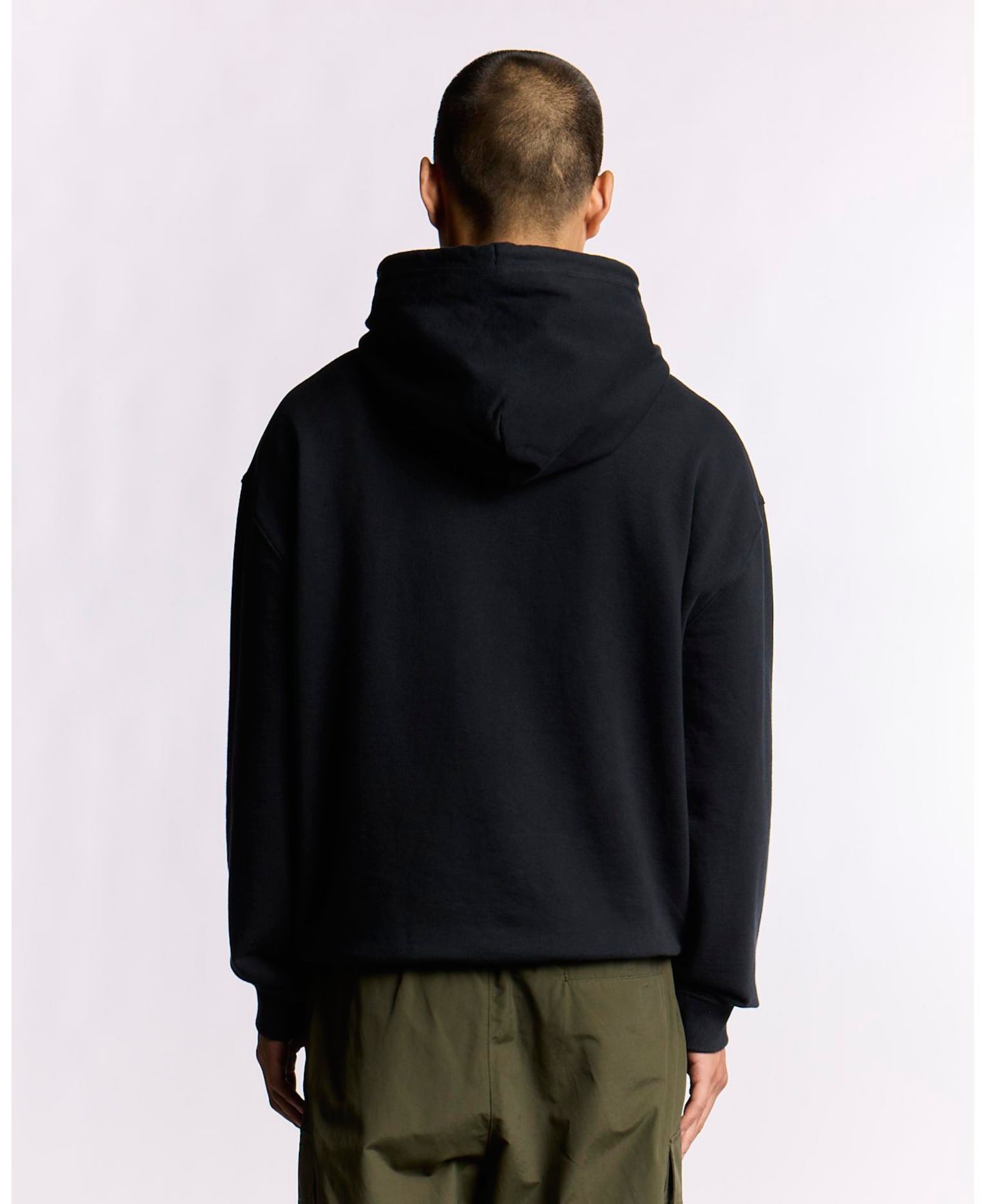 Мужское худи Lyle & Scott Script Brushback Pullover, цвет: Тёмный тёмно-синий — фото 3