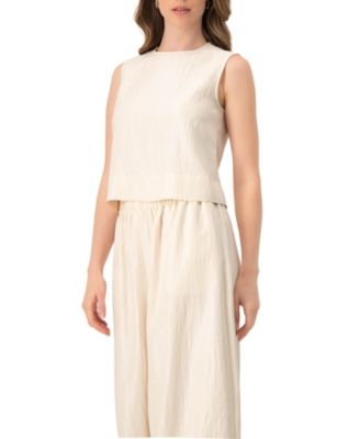 Women's Sleeveless Round Neck Top