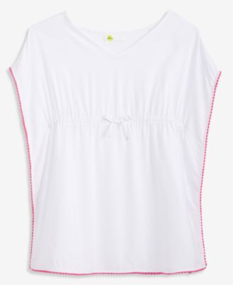 Girls' XS-XL Woven Pom Pom Cover-Up