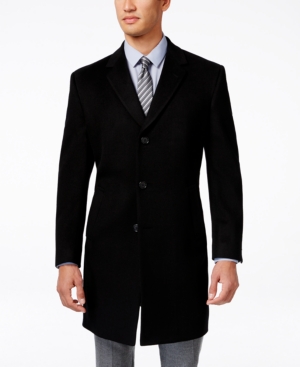 Kenneth Cole Reaction Raburn Wool-Blend Over Coat Slim-Fit