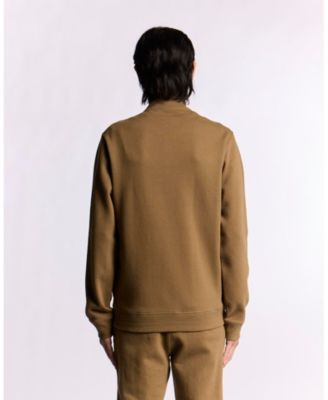 Men's Diagonal Weave Zip Through Sweatshirt