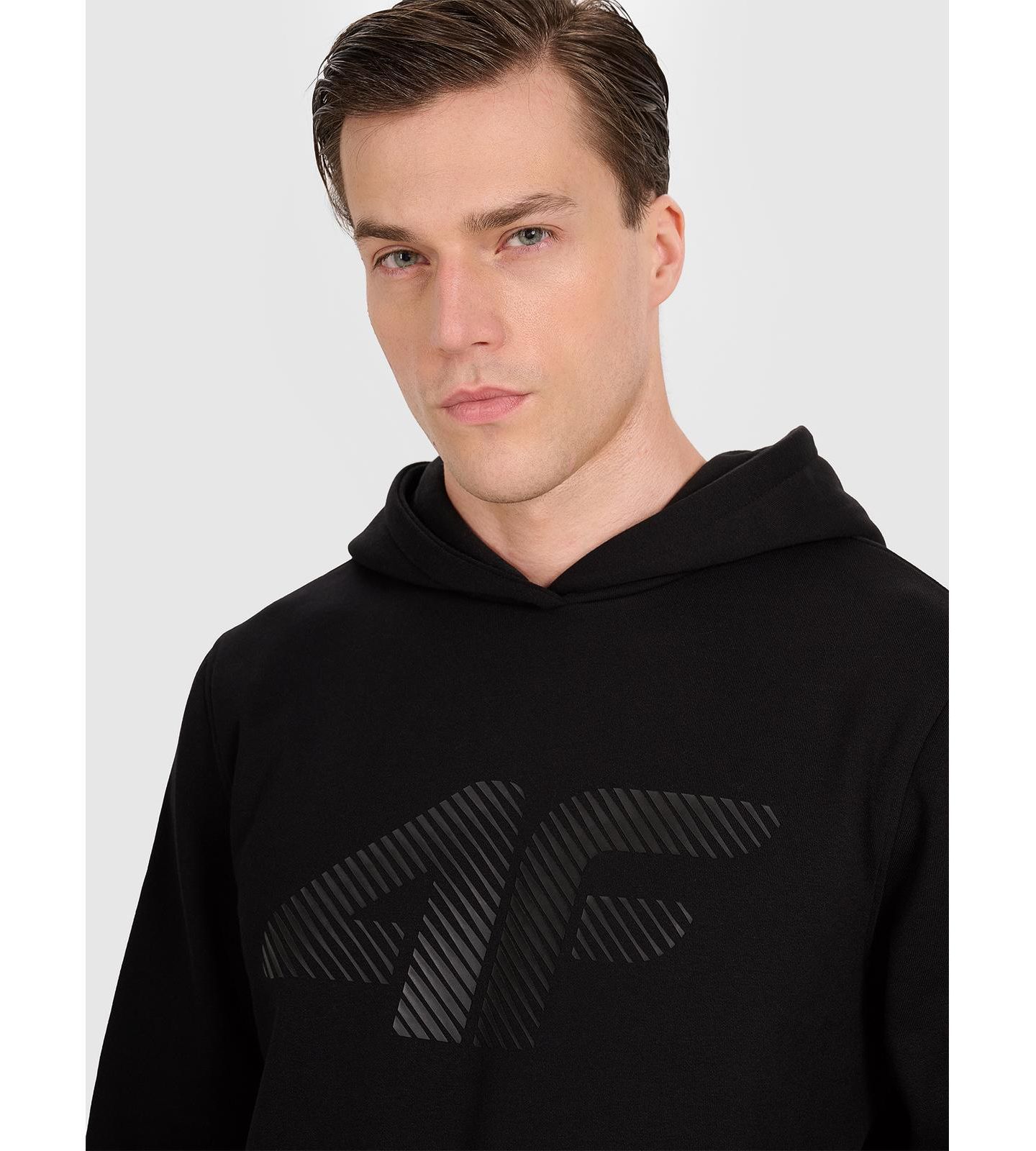 Мужское худи 4F Non-Zip Hooded, цвет: Чёрный — фото 6