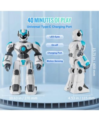 RC Robot Toy for Kids, 2.4GHz Gesture Sensing Programmable Voice Control Robot, Singing Dancing Gift for Ages 6–12