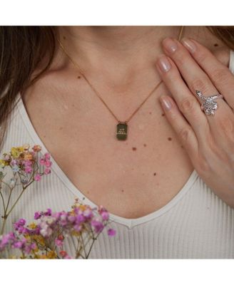 Grit Grace Gratitude Note To Self Necklace Yellow Gold