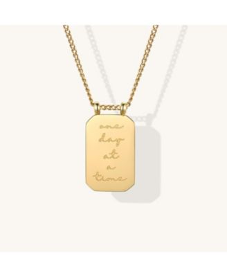 Mantra One Day At A Time Note To Self Silver - Yellow gold 33$