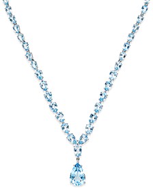 Blue Topaz Statement Necklace (30 ct. t.w.) in Sterling Silver