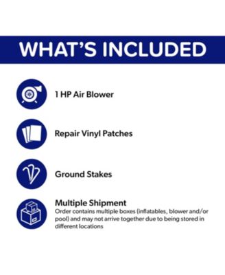 15' Tropical Breeze Commercial Grade Dual Lane Inflatable Water Slide with Pool and Blower Indoor Outdoor Inflatable