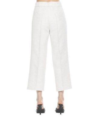 Women's Caden Tweed Belted Wide Leg Pants