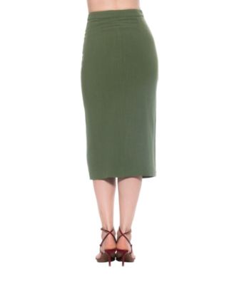 Women's Carla Front Button Down Midi Skirt