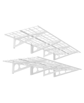 WR26-E WR White Series 24″ D × 72″ W White Steel Wall Shelves (2-Pack)