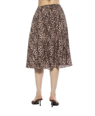 Women's Isla Elastic Waist Shirred Midi Skirt