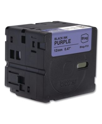 BTAGF31 0.47 in. x 13.1 ft. Genuine P-Touch BTAG Label Tapes - Black on Purple