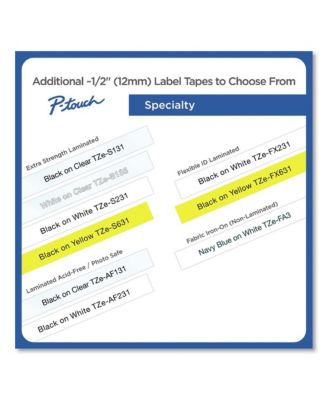 TZEFX231 0.47 in. x 26.2 ft. Flexible ID Tape - Black on White