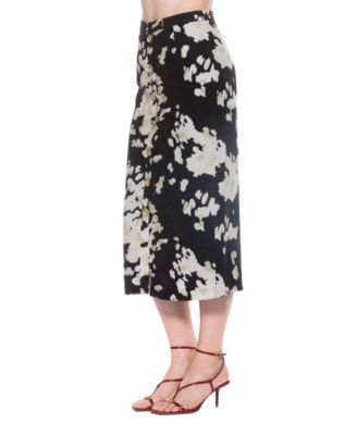 Women's Carla Front Button Down Midi Skirt